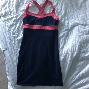 ‼️Adorable Navy and Pink Sun Dress Slim Fit Tank Mini Dress